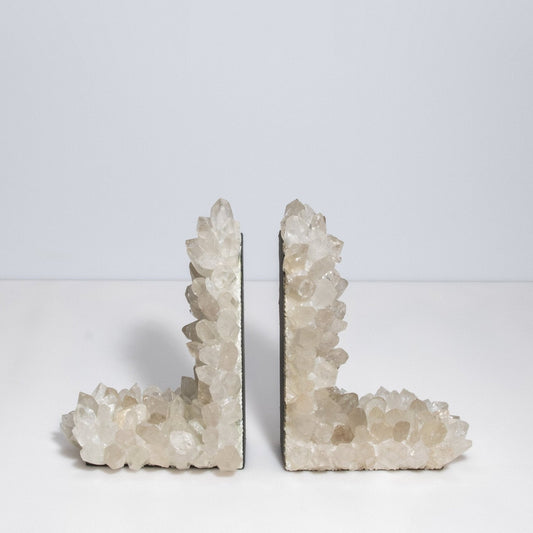 Book Ends in Classic Clear Quartz Large