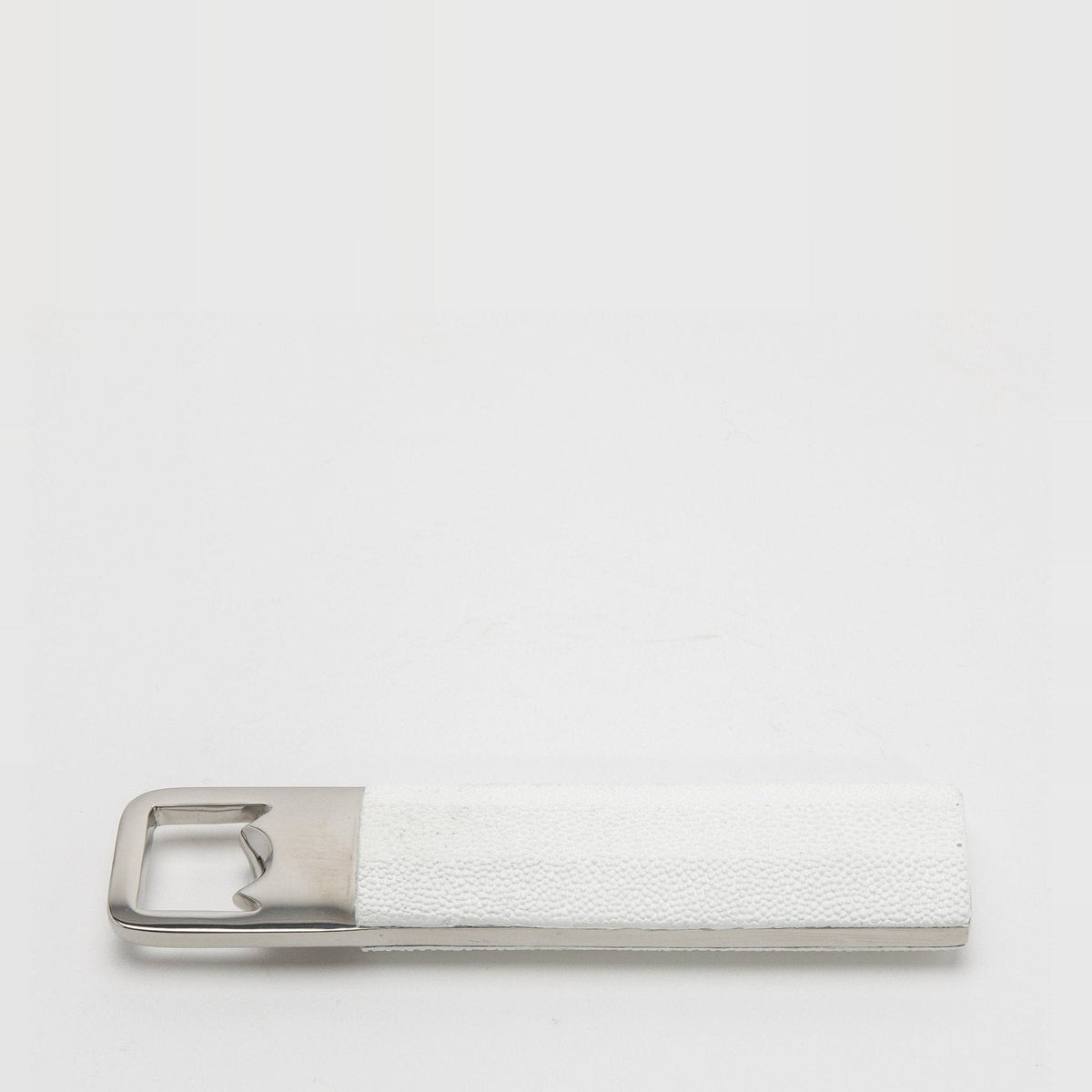 Bottle Opener in White Shagreen with Stainless Steel by KIFU Paris