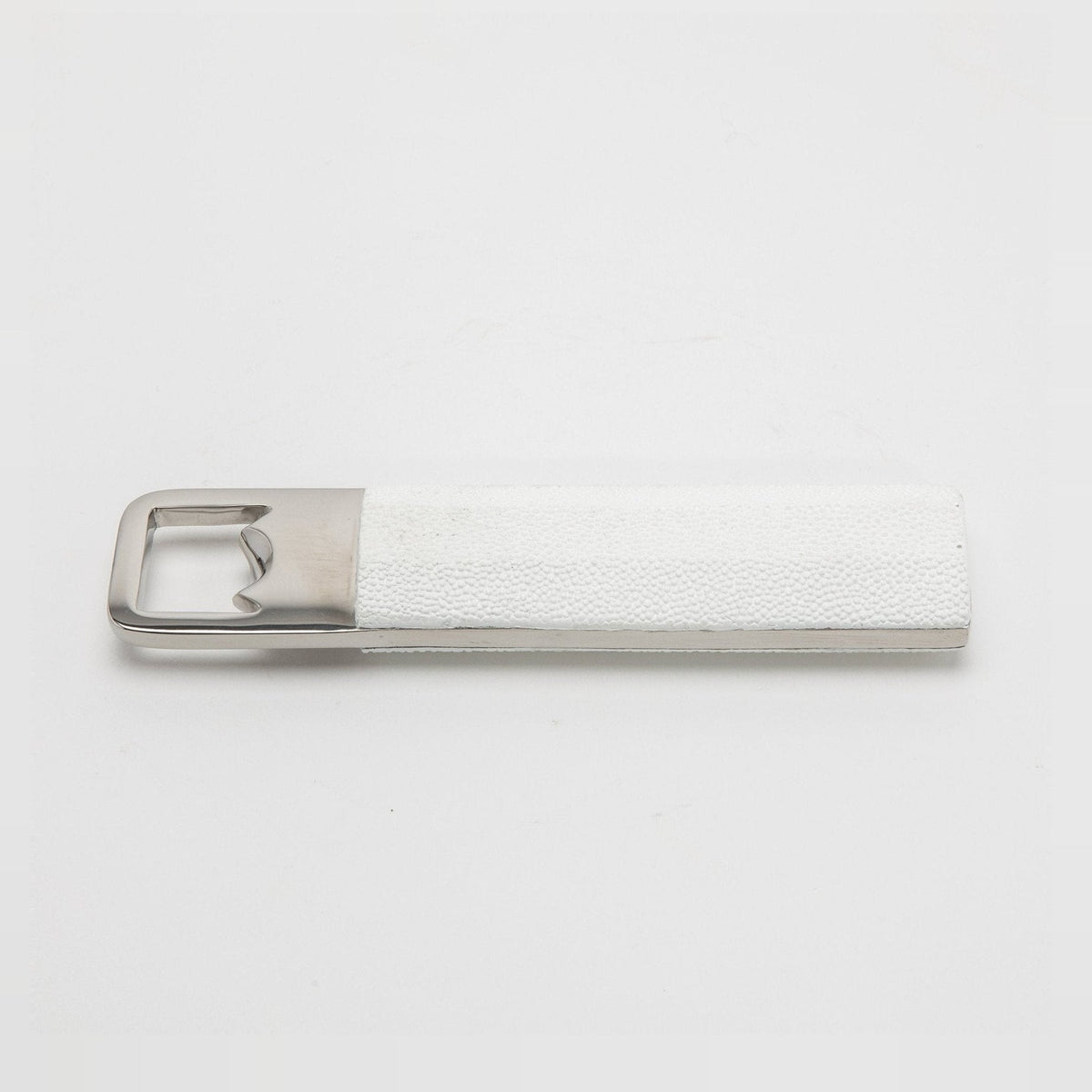 Bottle Opener in White Shagreen with Stainless Steel by KIFU Paris