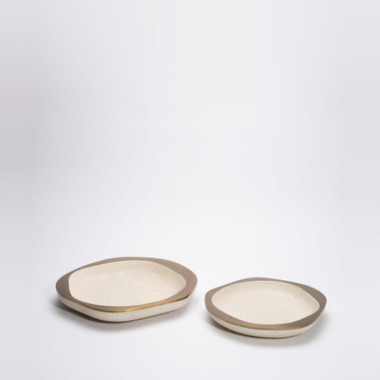 Bowl in Shagreen and Bronze Patina Brass R&Y Augousti