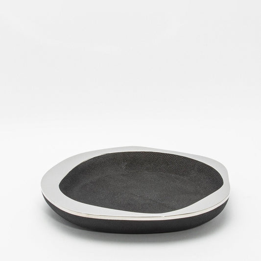 Bowl in Shagreen and Stainless Steel by R&Y Augousti