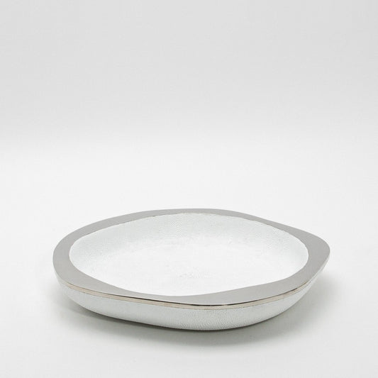 Bowl in Shagreen and Stainless Steel by R&Y Augousti