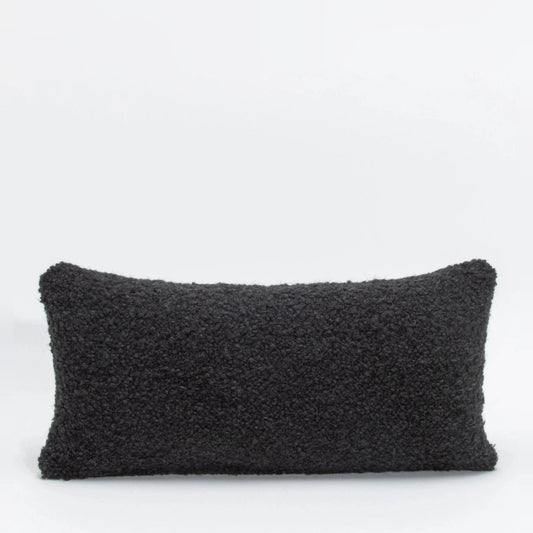 Charcoal Boucle Kidney Pillow