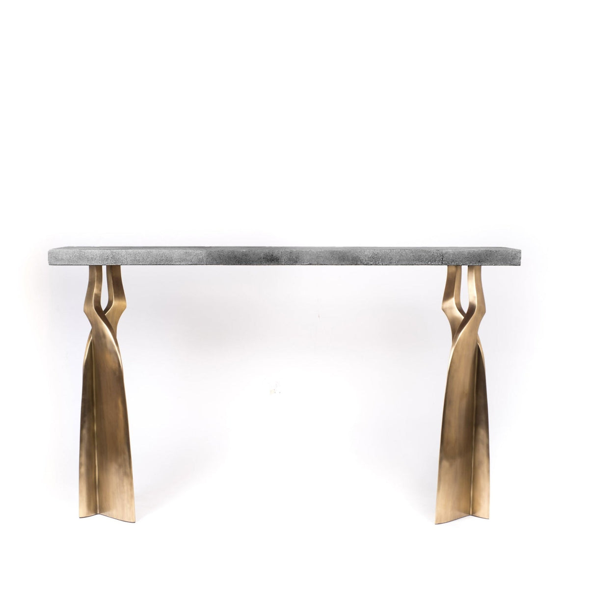 Chital Console in Shagreen and Bronze Patina Brass by Kifu Paris