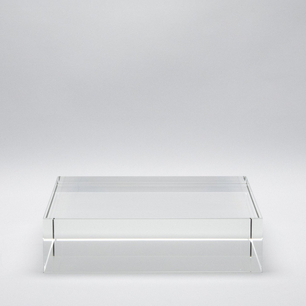 Clear Crystal Glass Base Riser by KA Glass