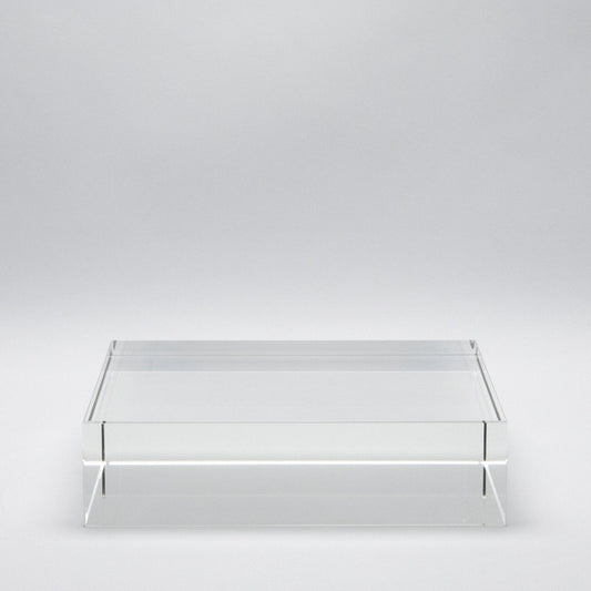 Clear Crystal Glass Base Riser by KA Glass