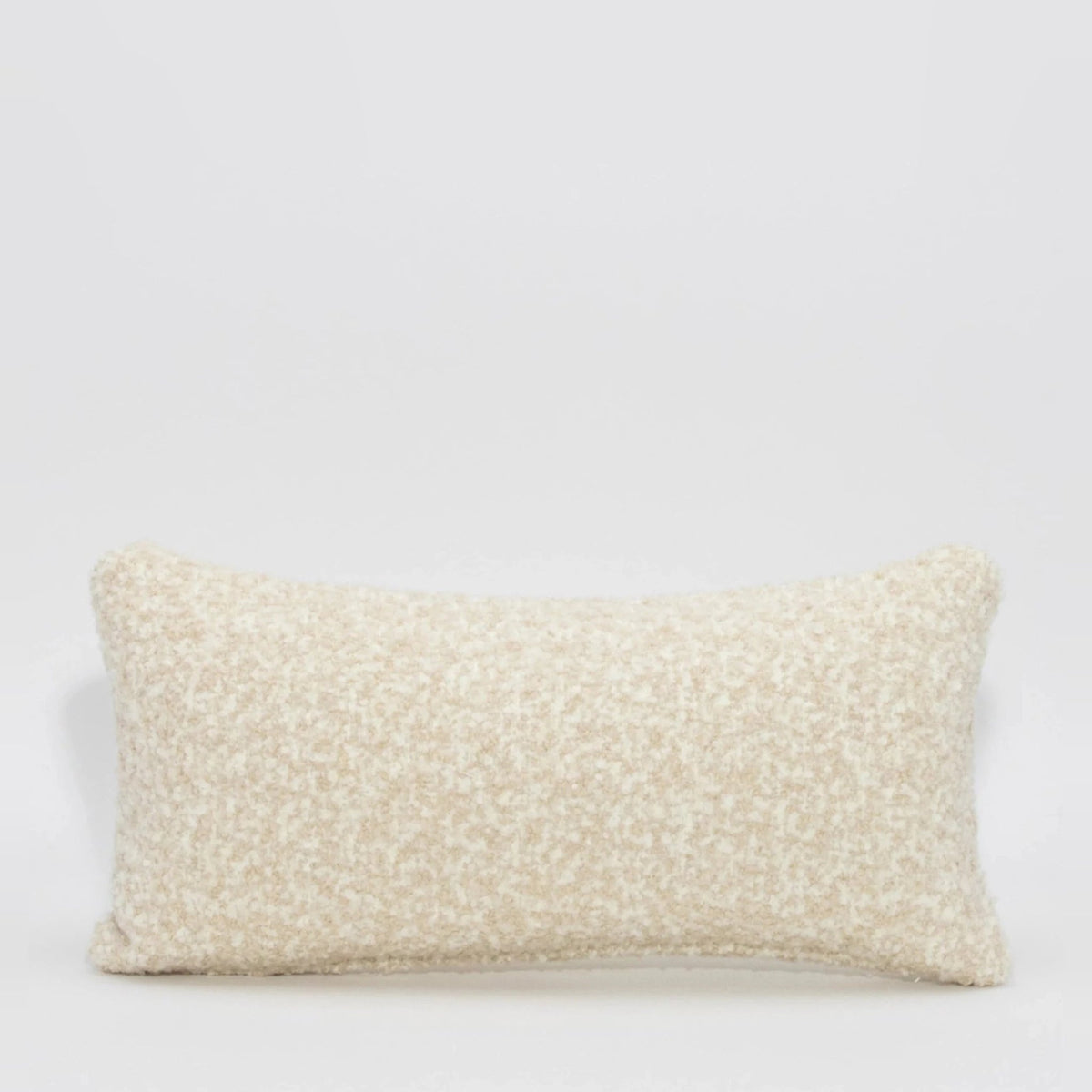 Cream and Tan Boucle Kidney Pillow