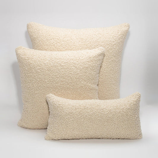 Cream Boucle Euro Pillow by MOGUL