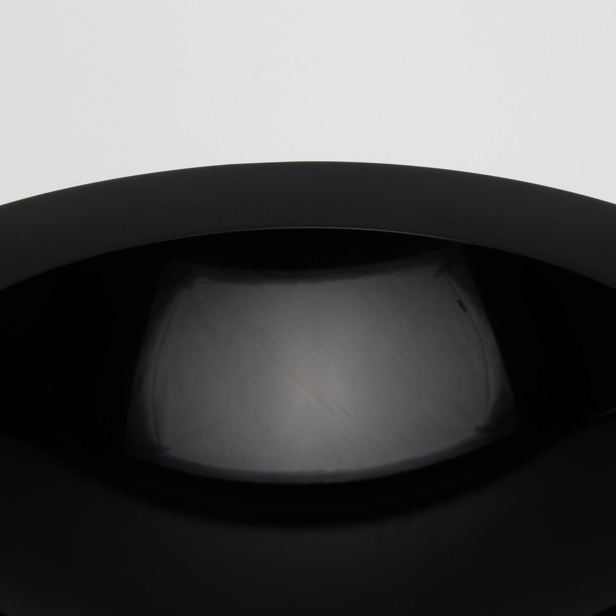 Crystal Black Convex Bowl by KA Glass