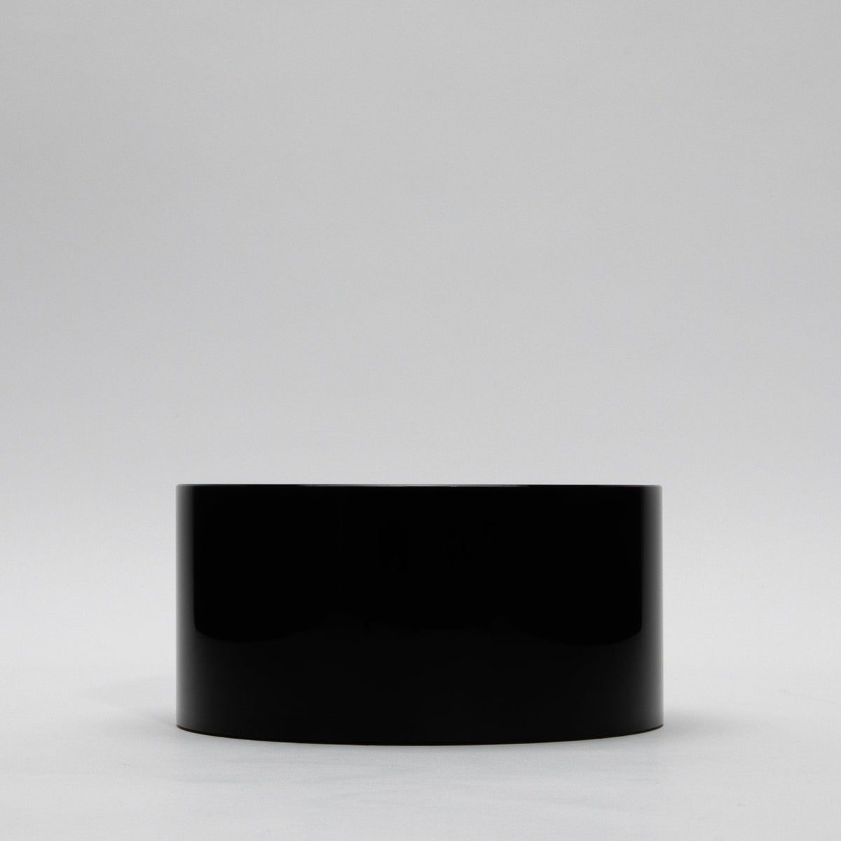 Crystal Black Convex Bowl by KA Glass