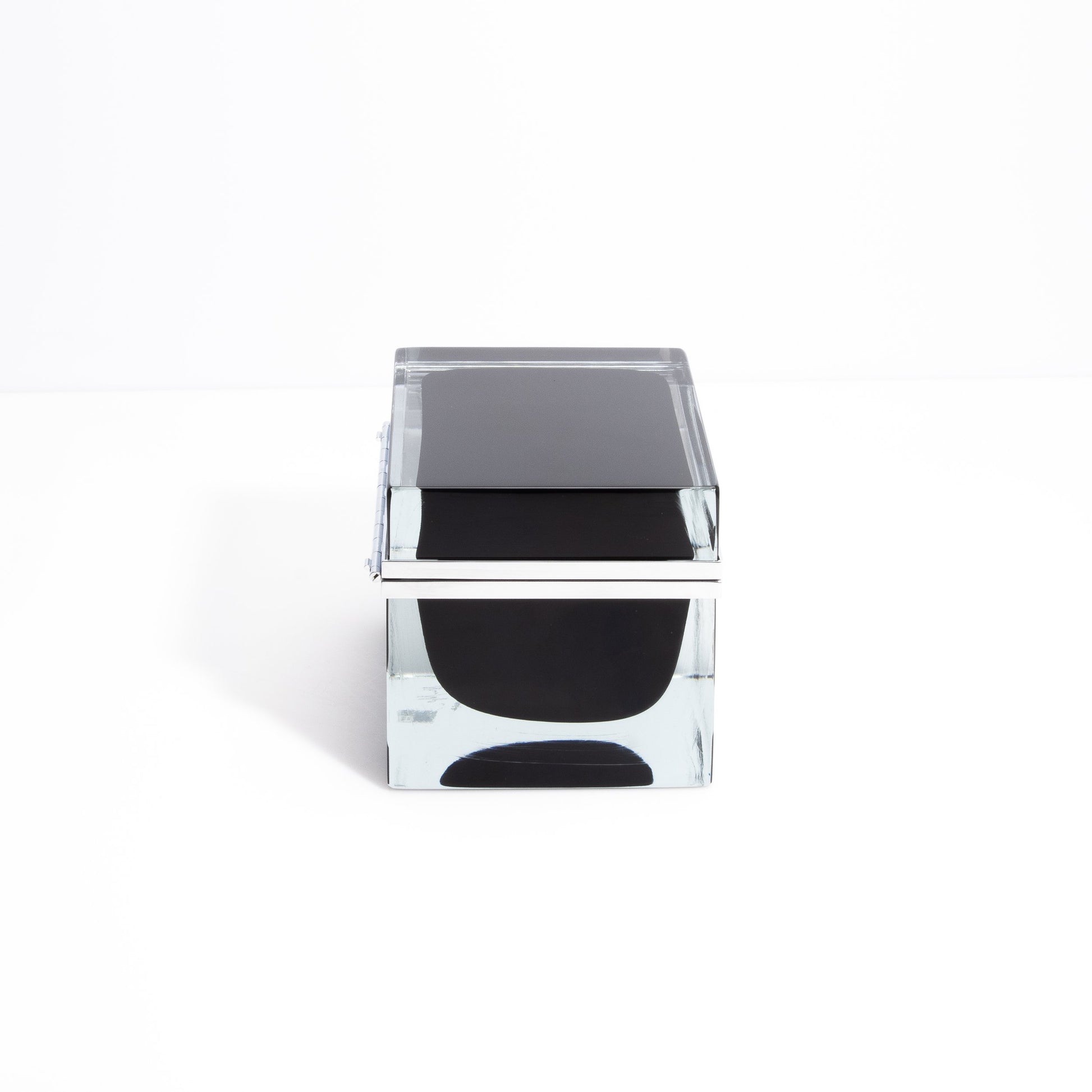 Murano Box with Chrome Fittings in Onyx Black