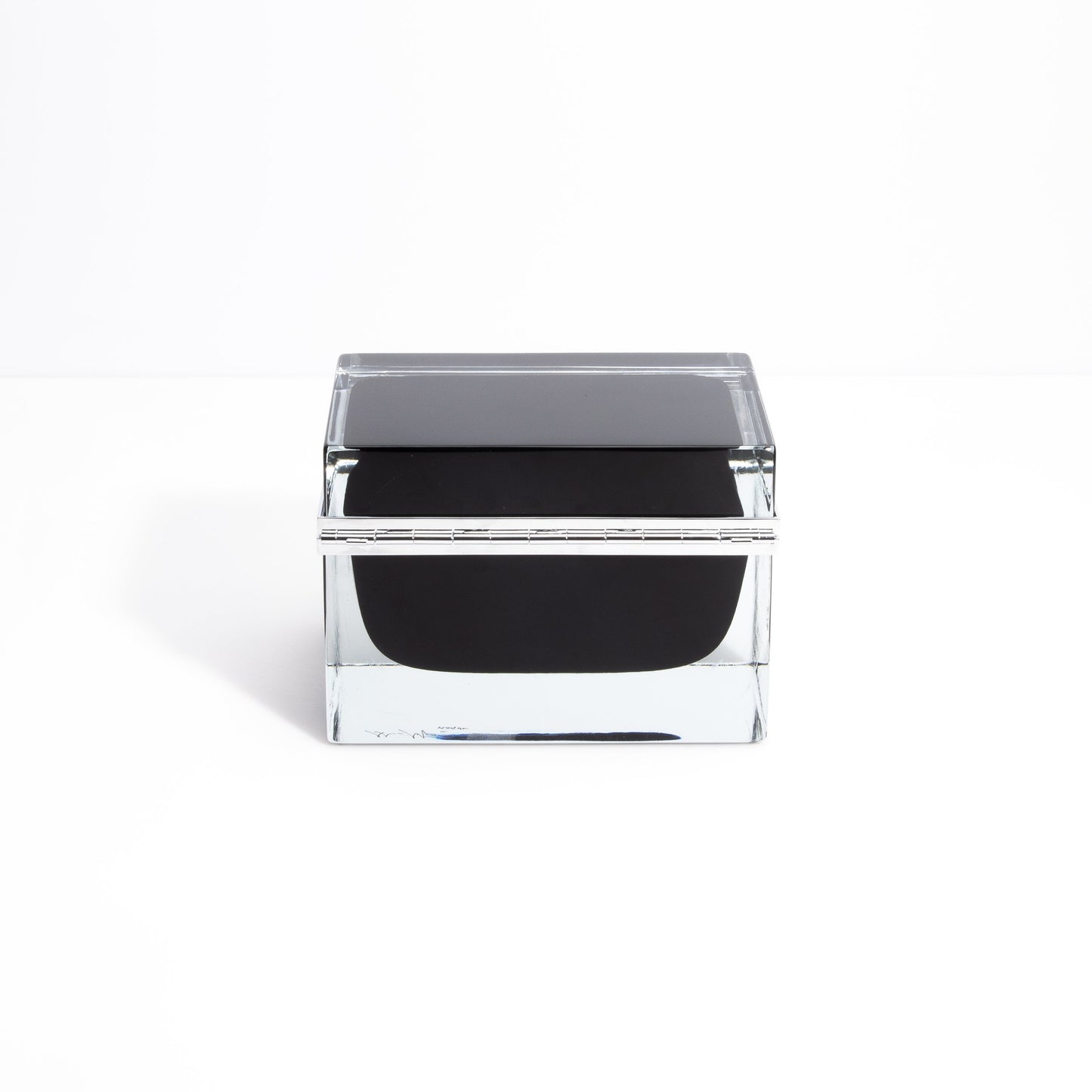 Murano Box with Chrome Fittings in Onyx Black
