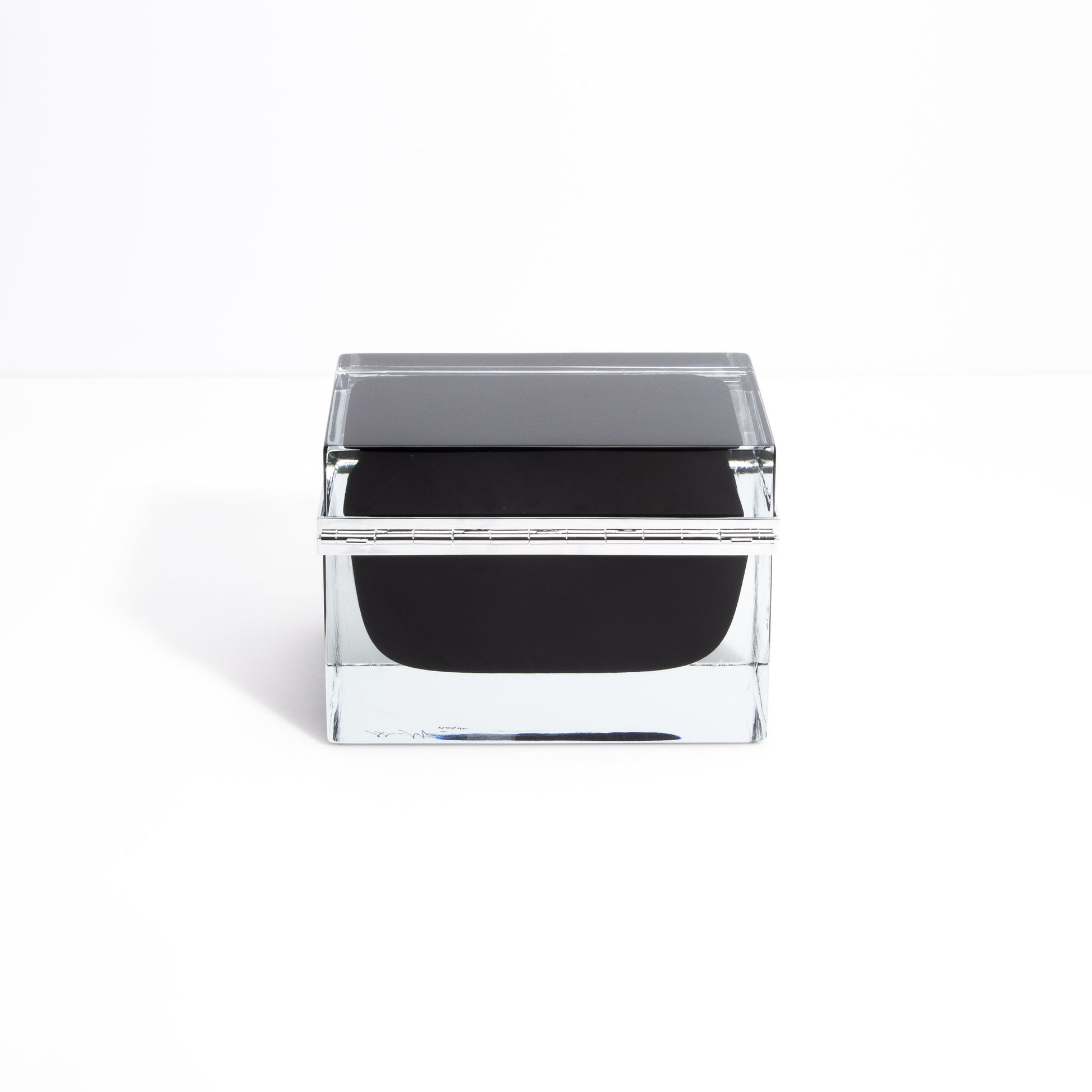 Murano Box with Chrome Fittings in Onyx Black