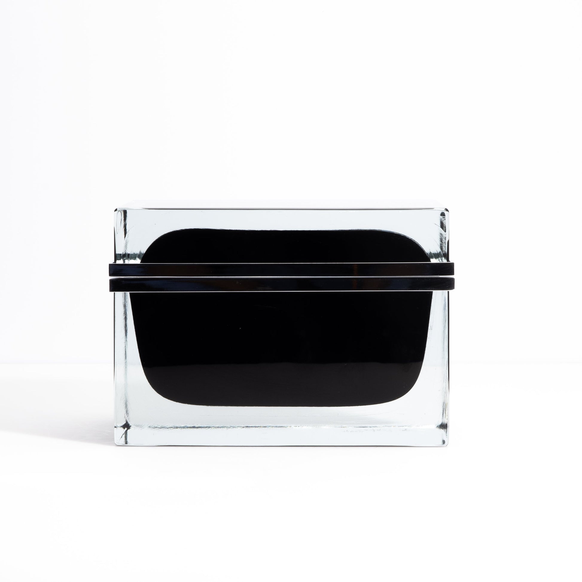 Murano Box with Chrome Fittings in Onyx Black