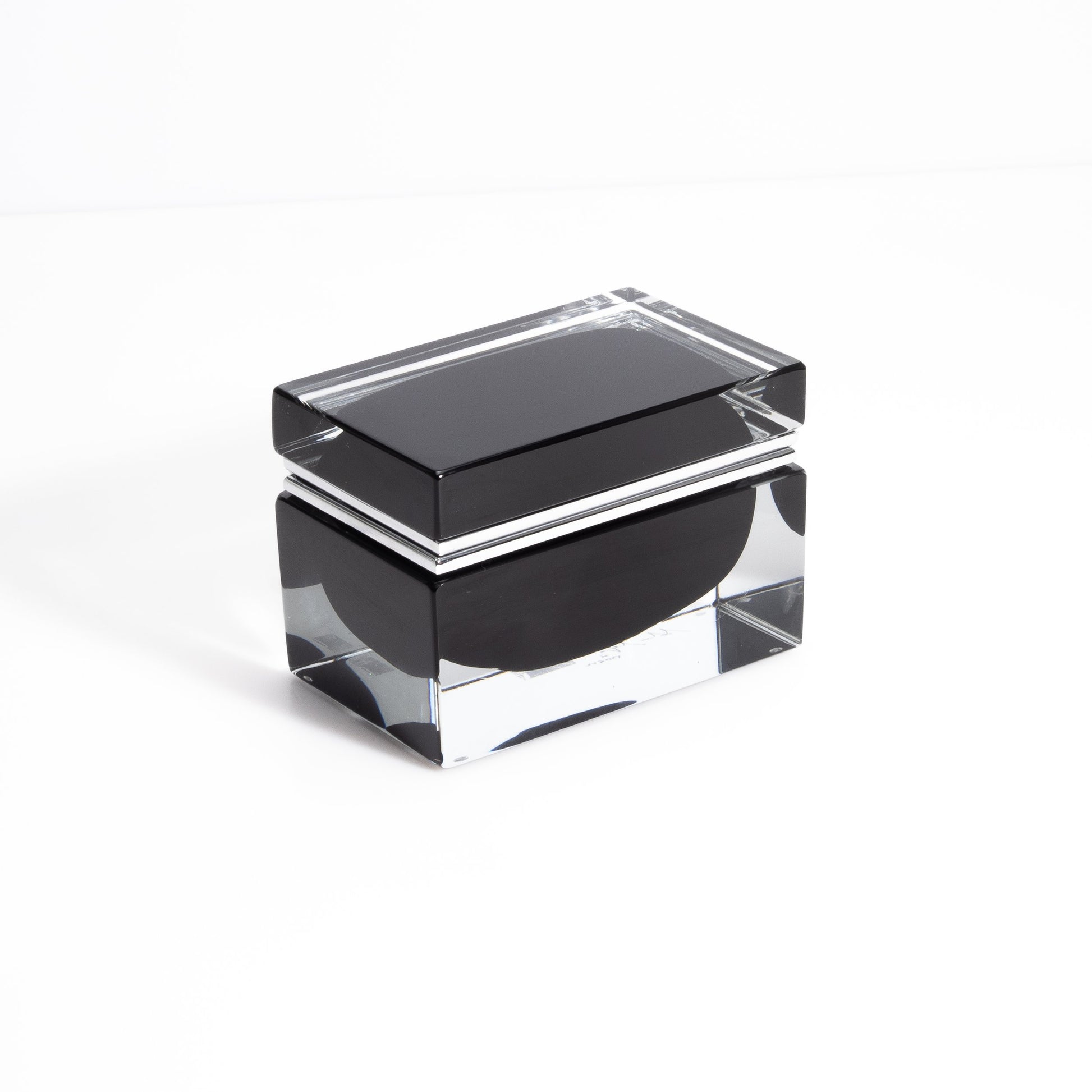 Murano Box with Chrome Fittings in Onyx Black