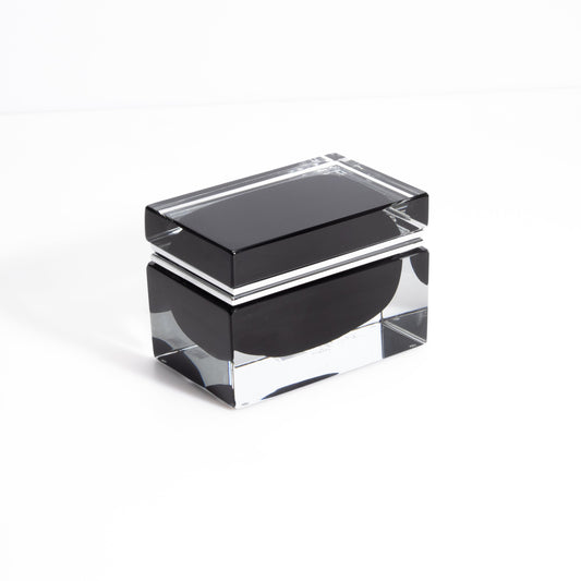 Murano Box with Chrome Fittings in Onyx Black