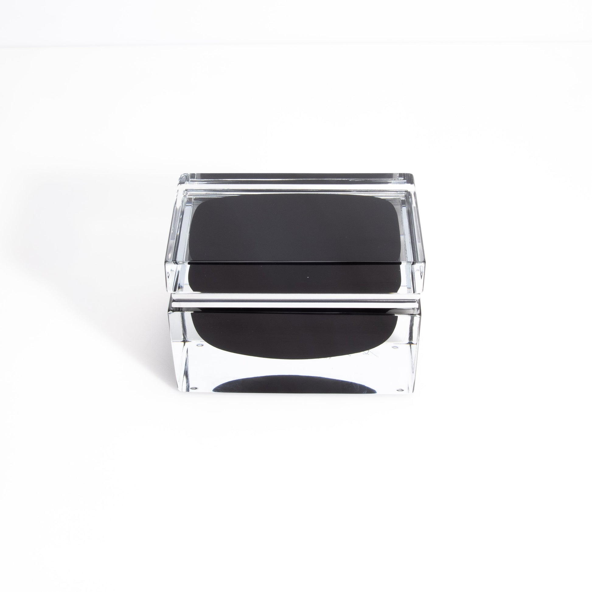 Murano Box with Chrome Fittings in Onyx Black