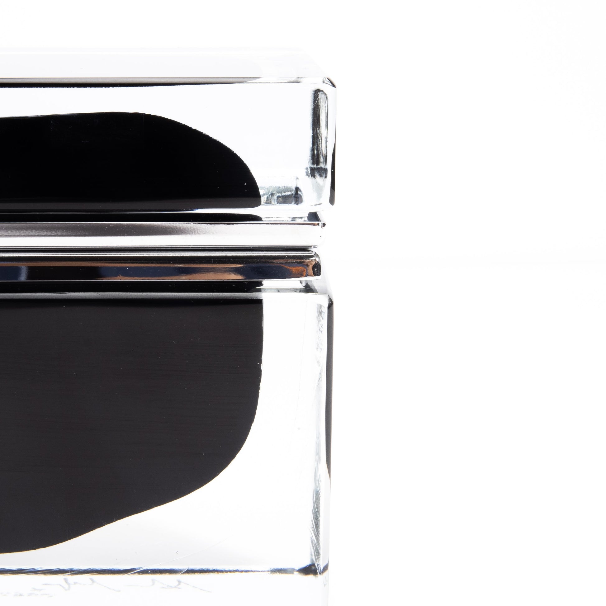 Murano Box with Chrome Fittings in Onyx Black