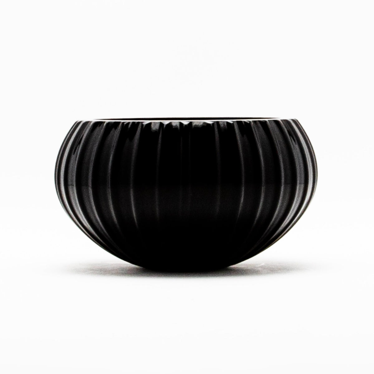 Hand-Blown Murano Modern Bowl in Onyx Black