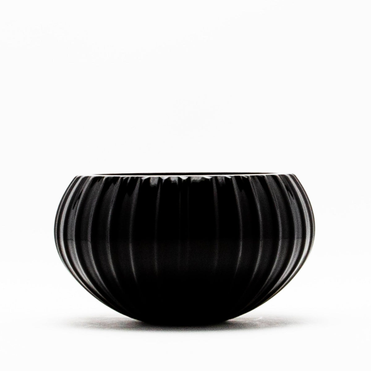 Hand-Blown Murano Modern Bowl in Onyx Black