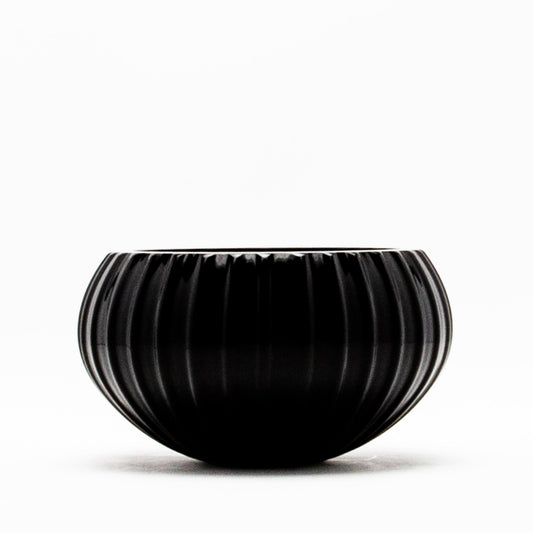 Hand-Blown Murano Modern Bowl in Onyx Black