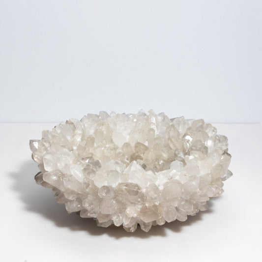 Inside-Out Bowl in Clear Brazilian Quartz by Kathryn McCoy