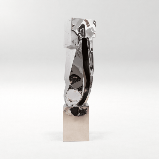 Leif Sculpture in Polished Stainless Steel by Patrick Coard Paris