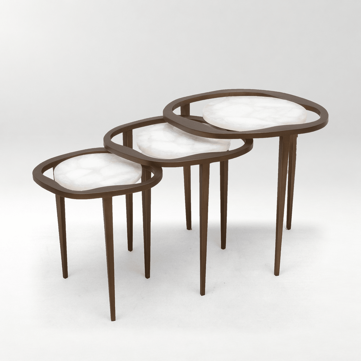 Lily Nesting Tables in Quartz by R&Y Augousti