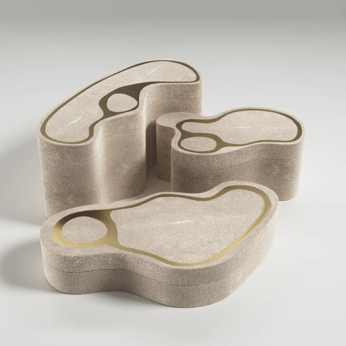 Mask Box in Shagreen with Bronze Patina Brass by Kifu Paris