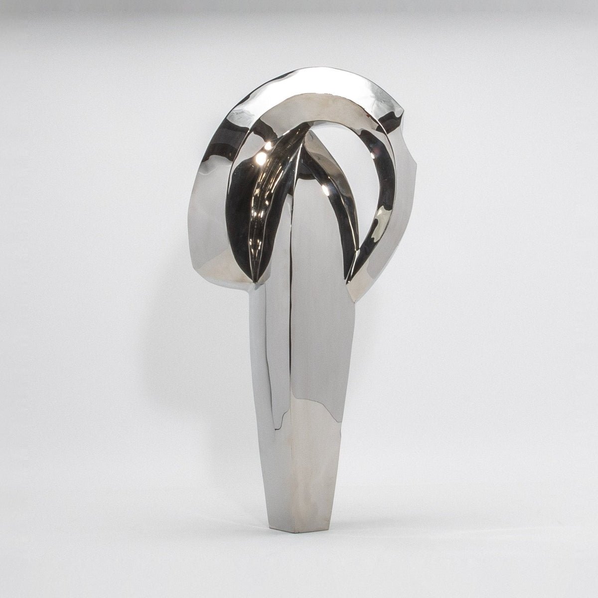 Time Sculpture in Polished Stainless Steel by Patrick Coard Paris