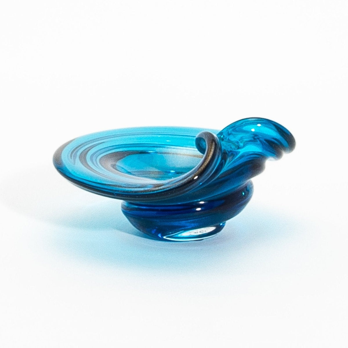 Murano Dish in Aqua Blue with 24-Karat Gold Flecks at MOGUL