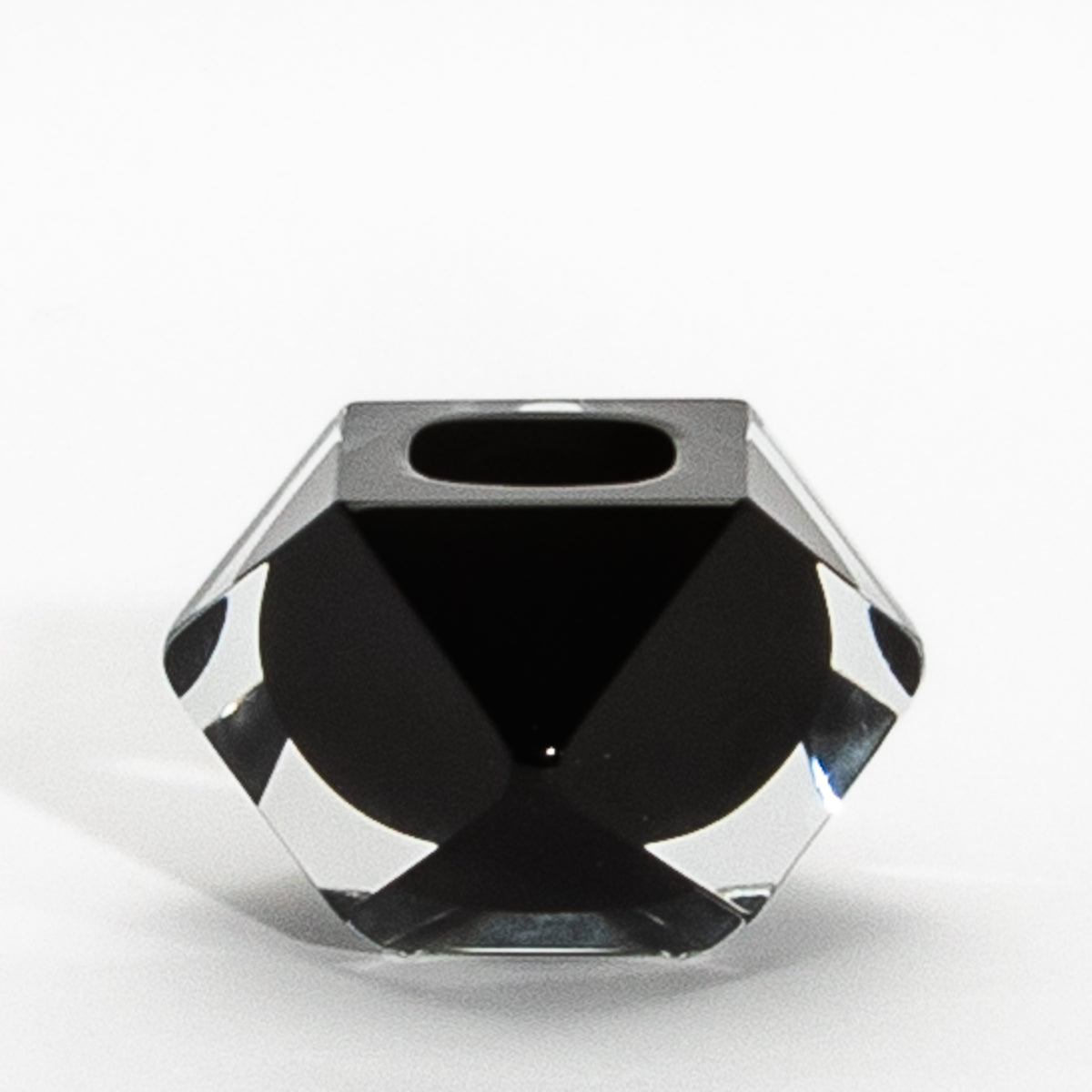 Murano Ashtray in Clear and Onyx Black at MOGUL