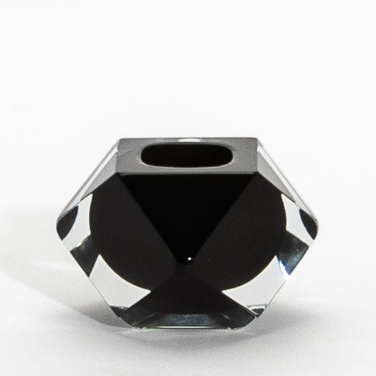 Murano Ashtray in Clear and Onyx Black at MOGUL