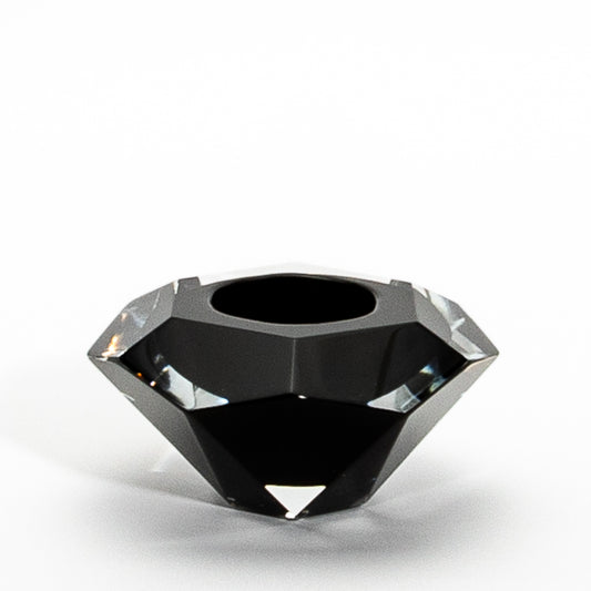 Murano Ashtray in Clear and Onyx Black at MOGUL