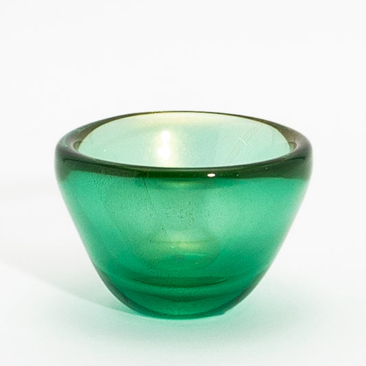 Murano Bowl in Green with 24-Karat Gold Flecks at MOGUL