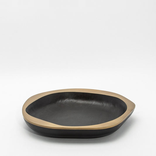 Bowl in Oak and Bronze Patina Brass by R&Y Augousti at MOGUL