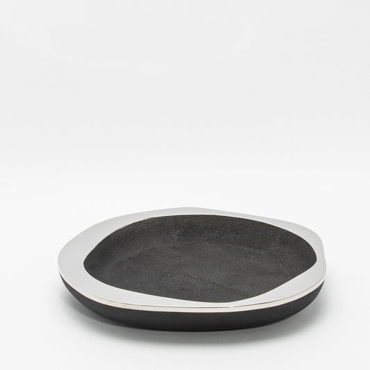 Bowl in Shagreen and Stainless Steel by R&Y Augousti at MOGUL