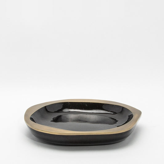 Bowl in Black Shell and Bronze Patina Brass by R&Y Augousti at MOGUL