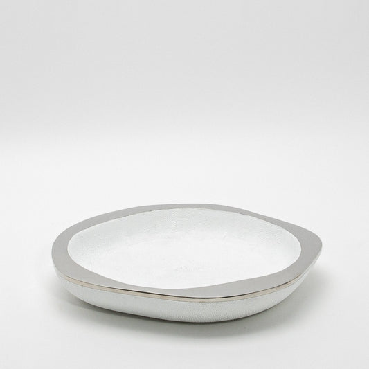 Bowl in Shagreen and Stainless Steel by R&Y Augousti at MOGUL