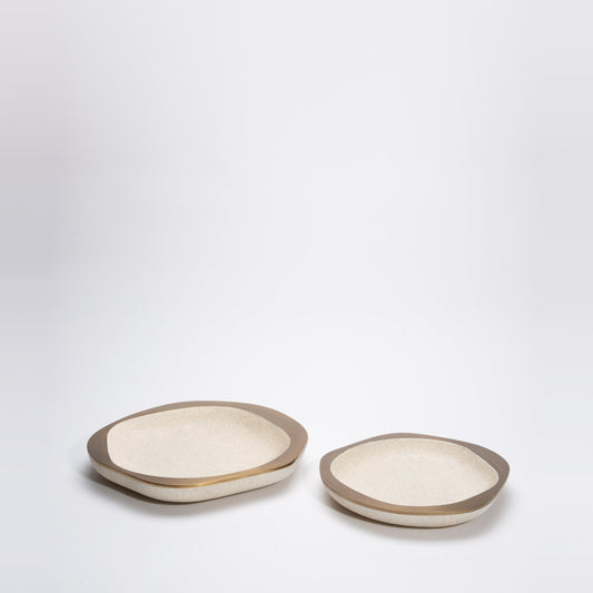 Bowl in Shagreen and Bronze Patina Brass R&Y Augousti at MOGUL