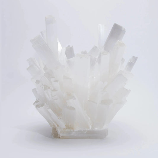 Square Planter Vessel in Selenite at MOGUL