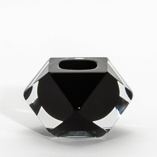 Murano Ashtray in Clear and Onyx Black