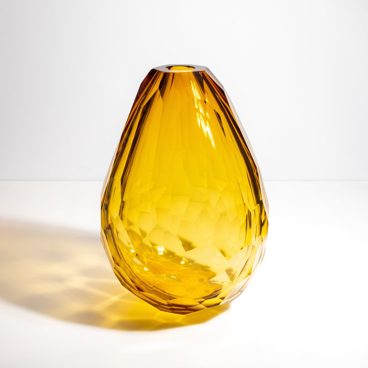 Murano Barrel Vase in Amber