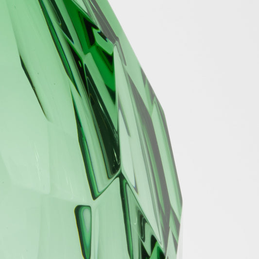Murano Barrel Vase in Emerald Green