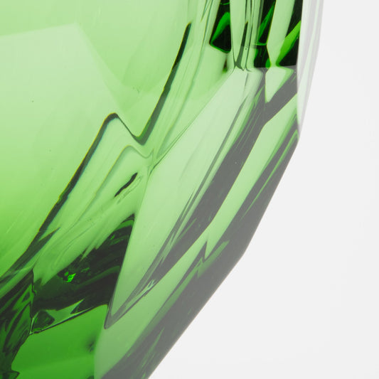 Murano Barrel Vase in Emerald Green