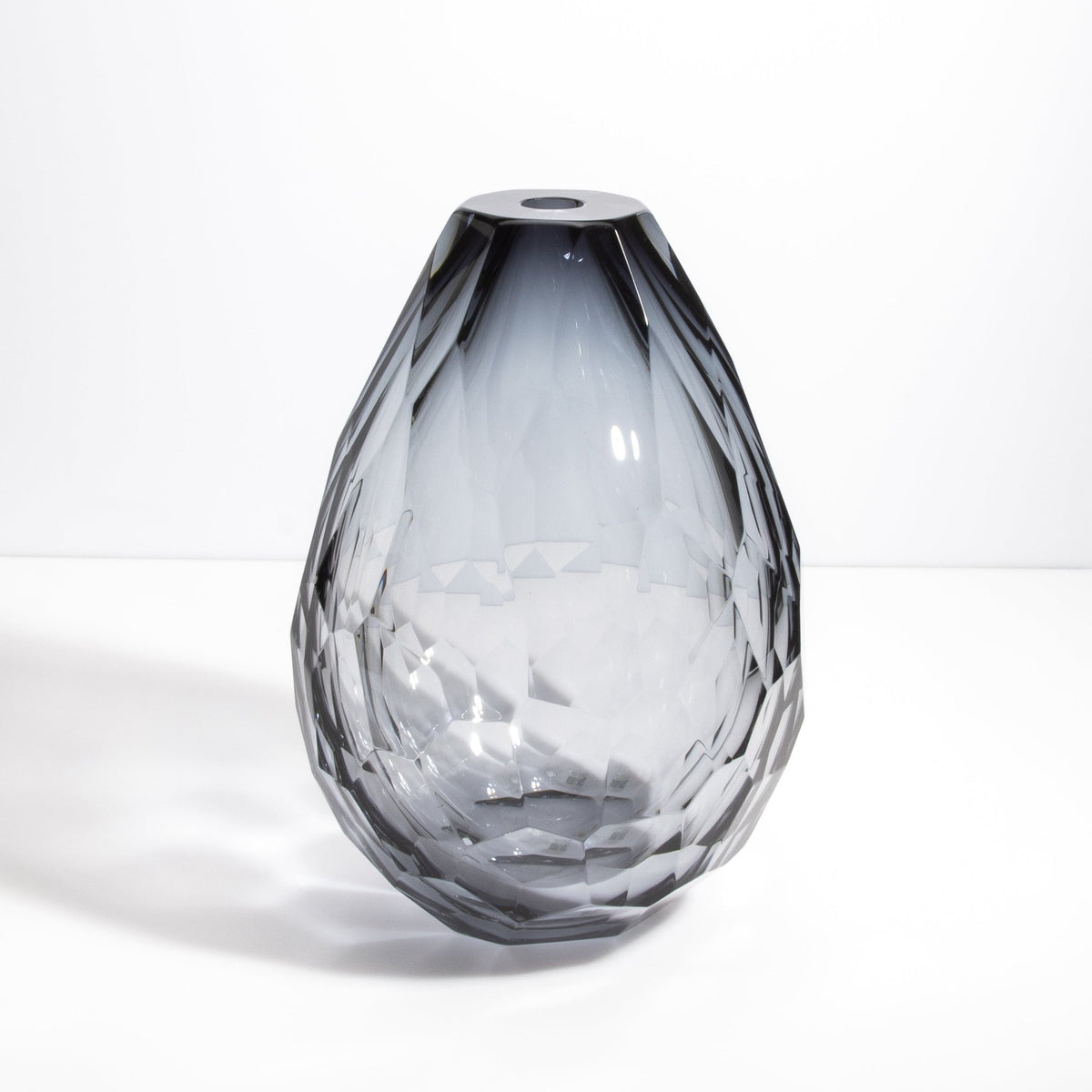 Murano Barrel Vase in Grey