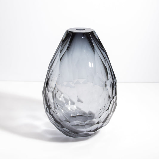 Murano Barrel Vase in Grey