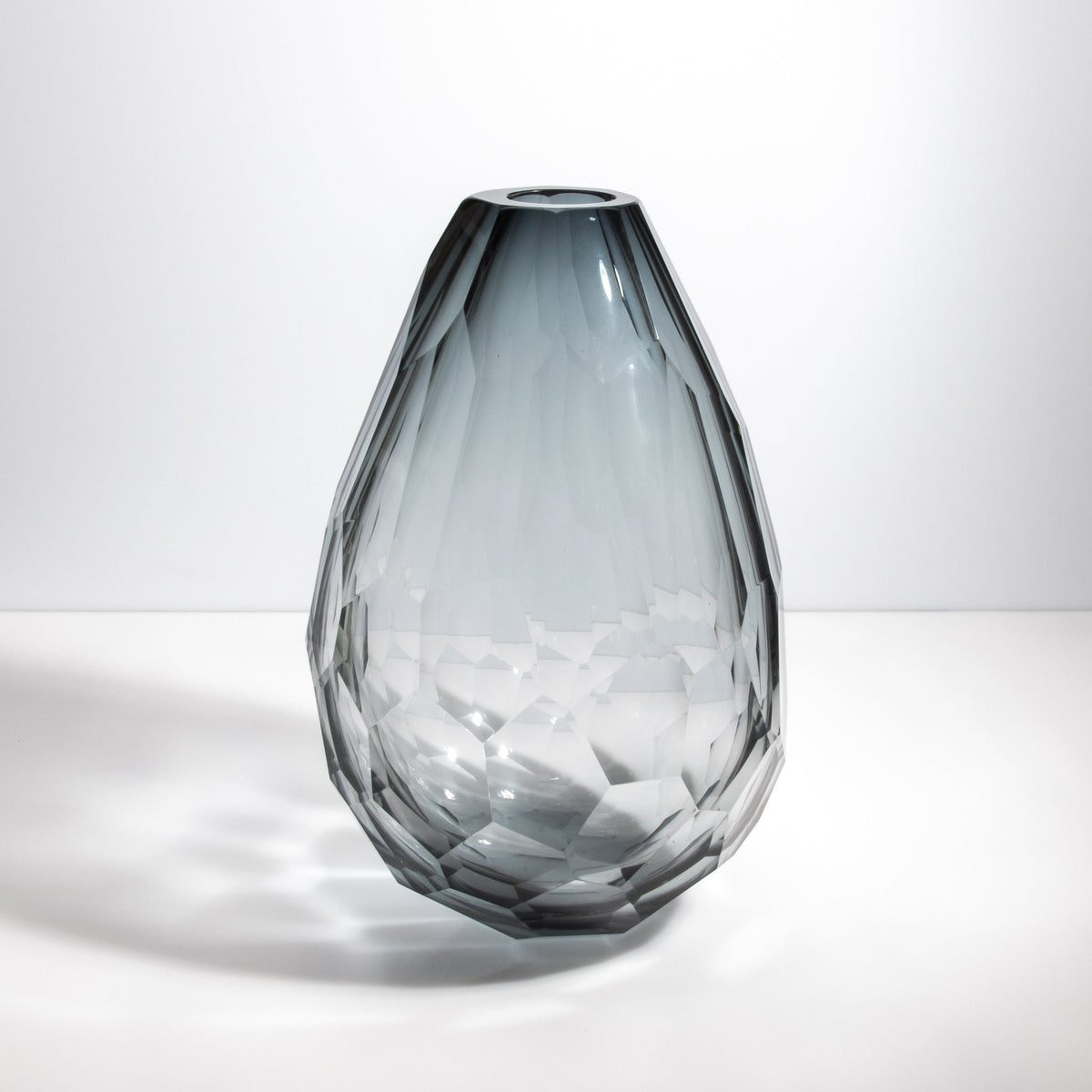 Murano Barrel Vase in Grey
