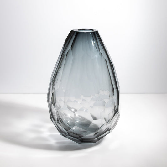 Murano Barrel Vase in Grey