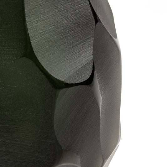 Murano Battuto Vase in Deep Green